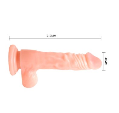 Realistyczne żylaste dildo z wibrującą końcówką